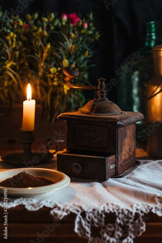 Still life of a coffee grinder