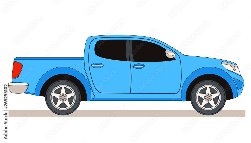 modern car,vector illustration , flat style,profile