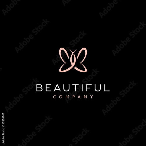 abstract butterfly logo design