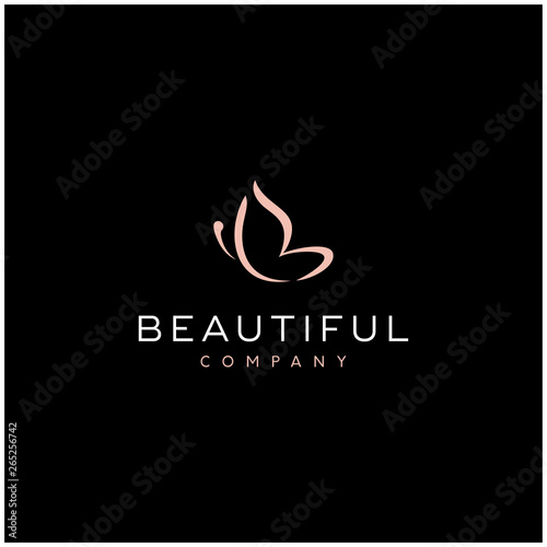 flying butterfly logo design