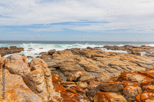 The coastline rock formations of Cape St francis, South Africa.