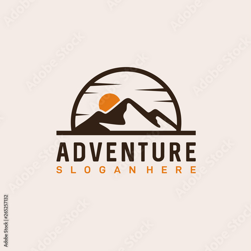 mountain adventure logo design