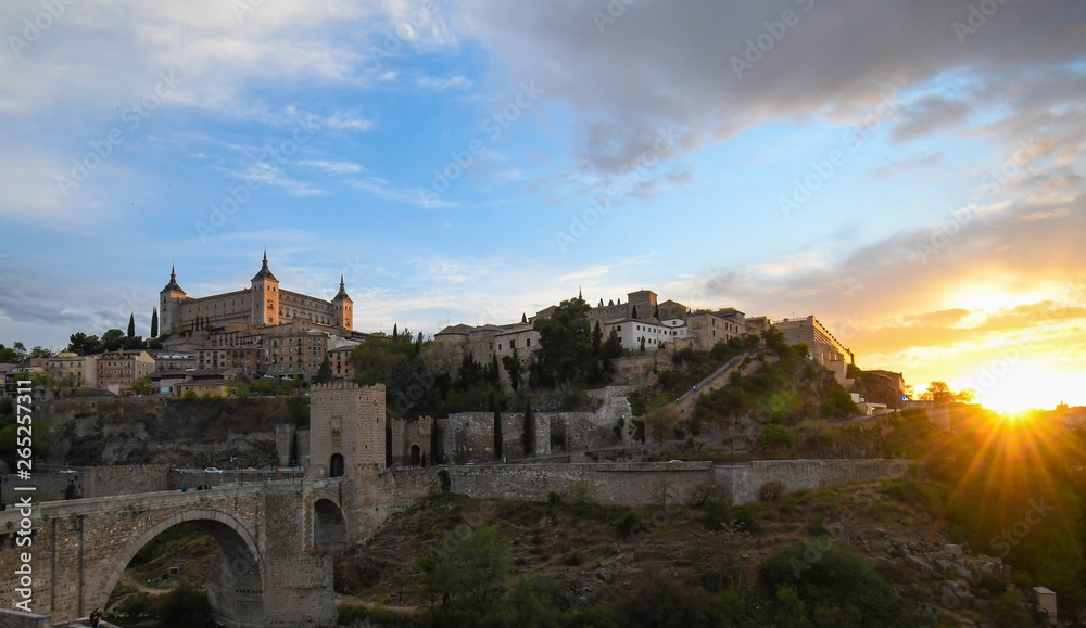 Panoramic views of Toledo and the alcazar of Toledo