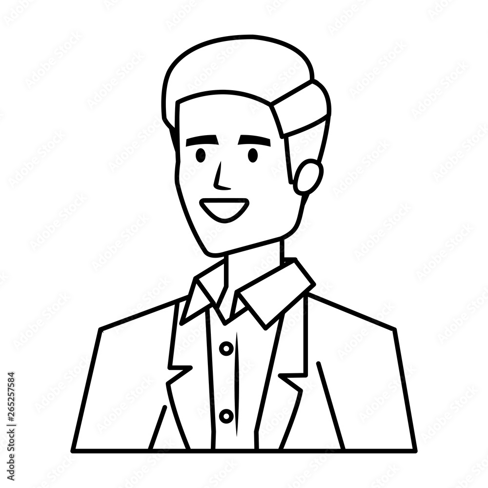 elegant businessman avatar character