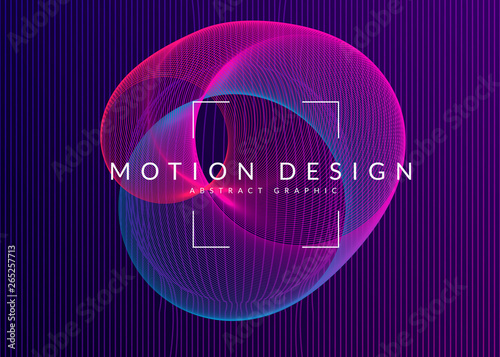 Neon flyer. Modern show cover layout. Dynamic fluid shape and line. Neon flyer trance event. Techno dj party. Electro dance music. Electronic sound. Club fest poster. 