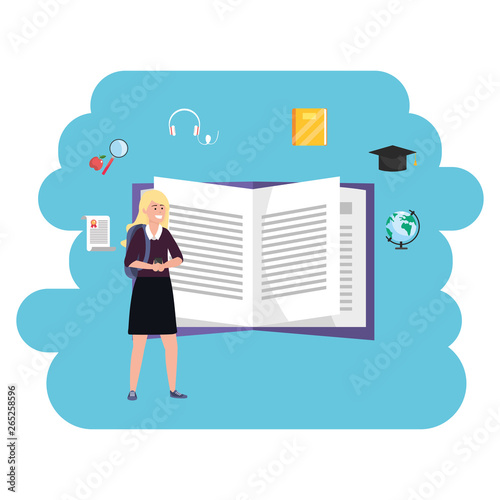 Online education millennial student open book