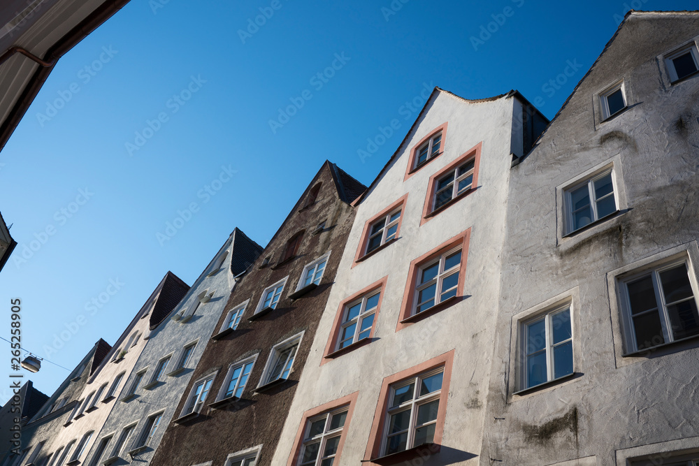 grey houses in Landsberg am Lech, Germany
