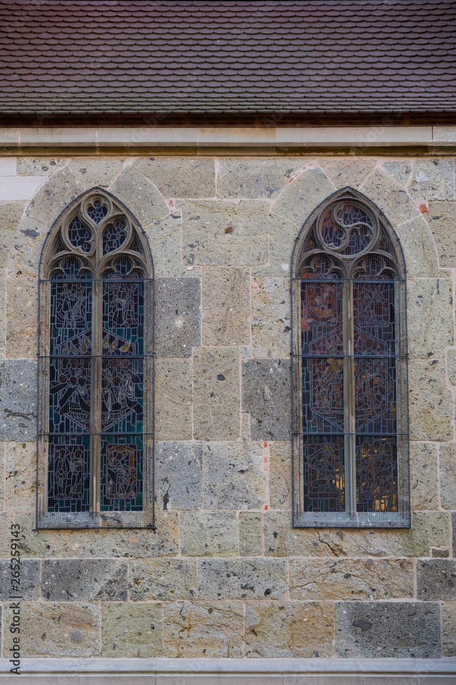 windows of Sint George Church, Nordlingen. Germany