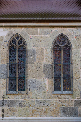 windows of Sint George Church, Nordlingen. Germany