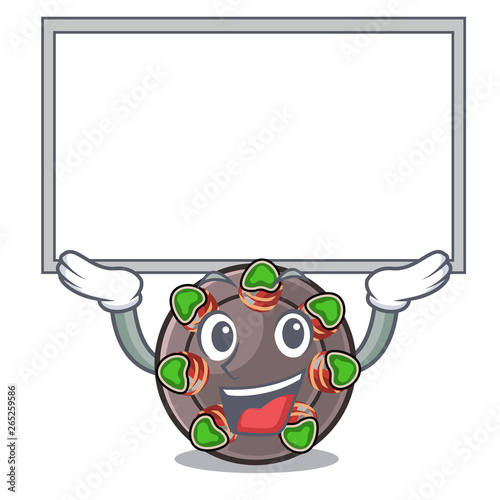 Up board escargot isolated with in the mascot