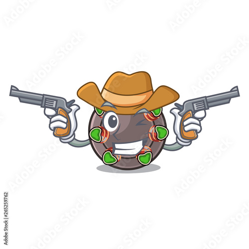 Cowboy escargot isolated with in the mascot