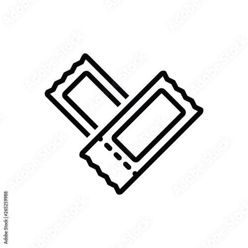 Black line icon for ticket talon 