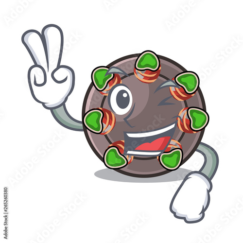 Two finger escargot is presented on character plates