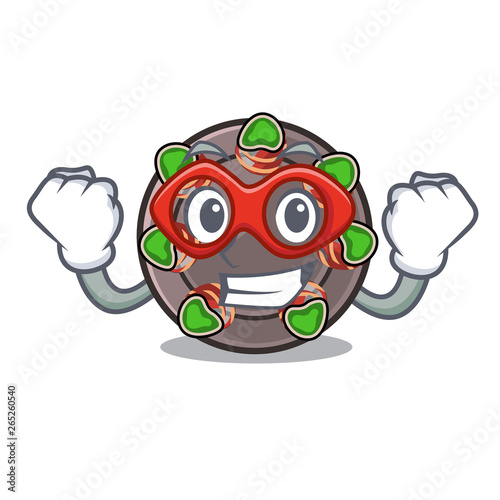 Super hero escargot is presented on character plates
