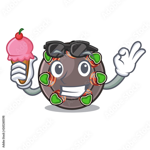 With ice cream escargot is presented on character plates