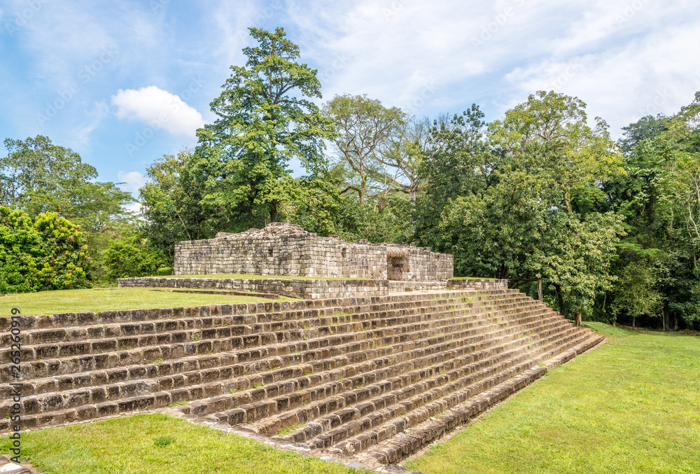 View at the Acropolis in ancient Maya archaeological site in Quirigua - Guatemala