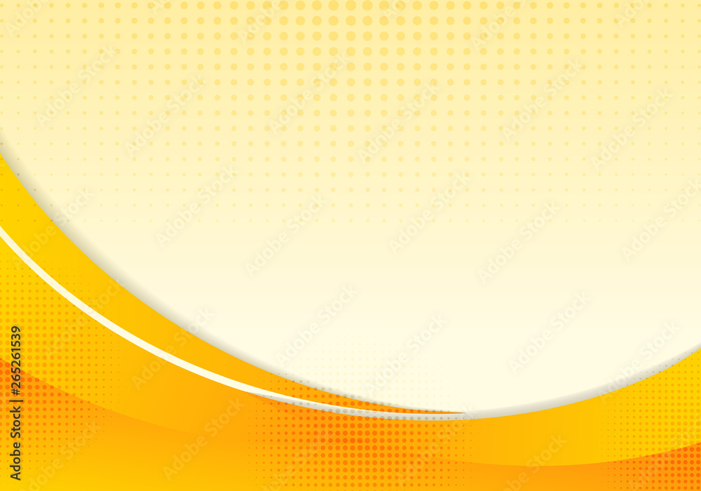 Abstract yellow waves or curved professional business design layout