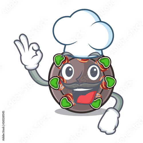 Chef escargot is presented on character plates
