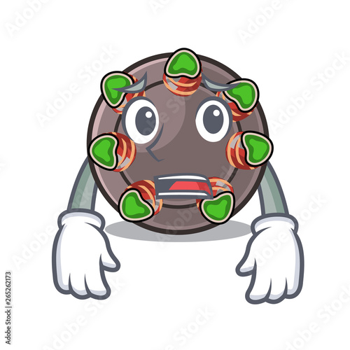 Afraid fried escargot in a cartoon hot pan