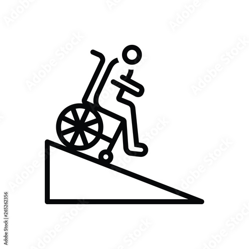 Black line icon for ramp handicap