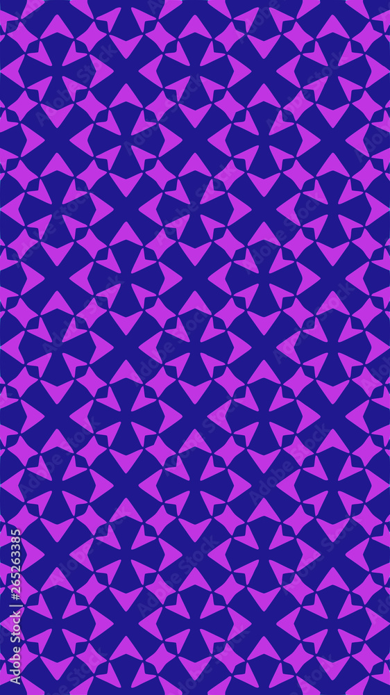 Ornate geometric pattern and two-tone abstract background