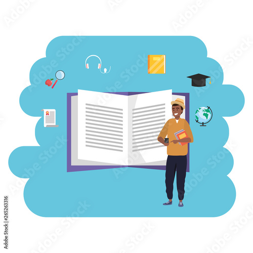 Online education millennial student open book