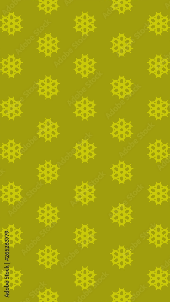 Ornate geometric pattern and two-tone abstract background