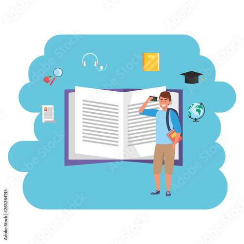 Online education millennial student open book