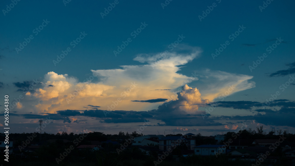 Sunset sky, beautiful sky, sky background for graphic work