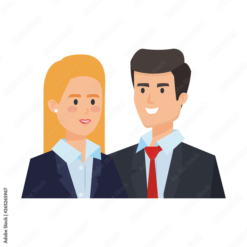 business couple avatars characters business couple avatars characters
