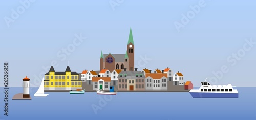 A swedish archipelago island, with a mighty church.
