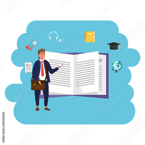 Online education millennial student open book