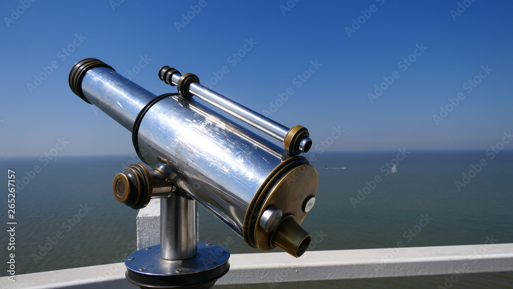 A free Binocular at the Scheveningen beach, The Netherlands A free Binocular at the Scheveningen beach, The Netherlands