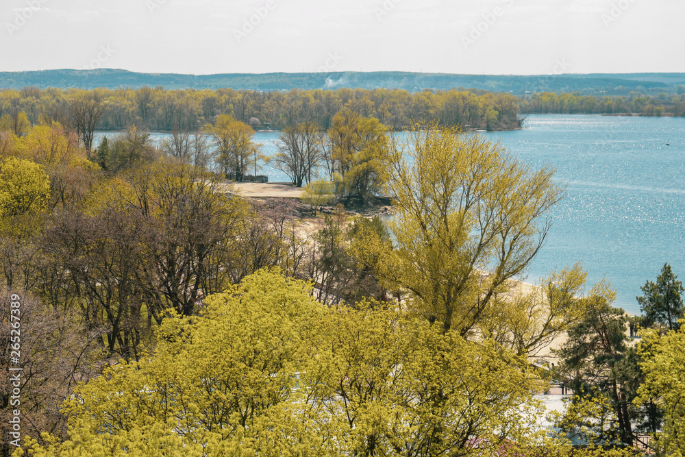 The view from the heights of the trees and the river