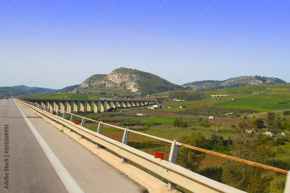 Motorway bridge in Sicily, Italy