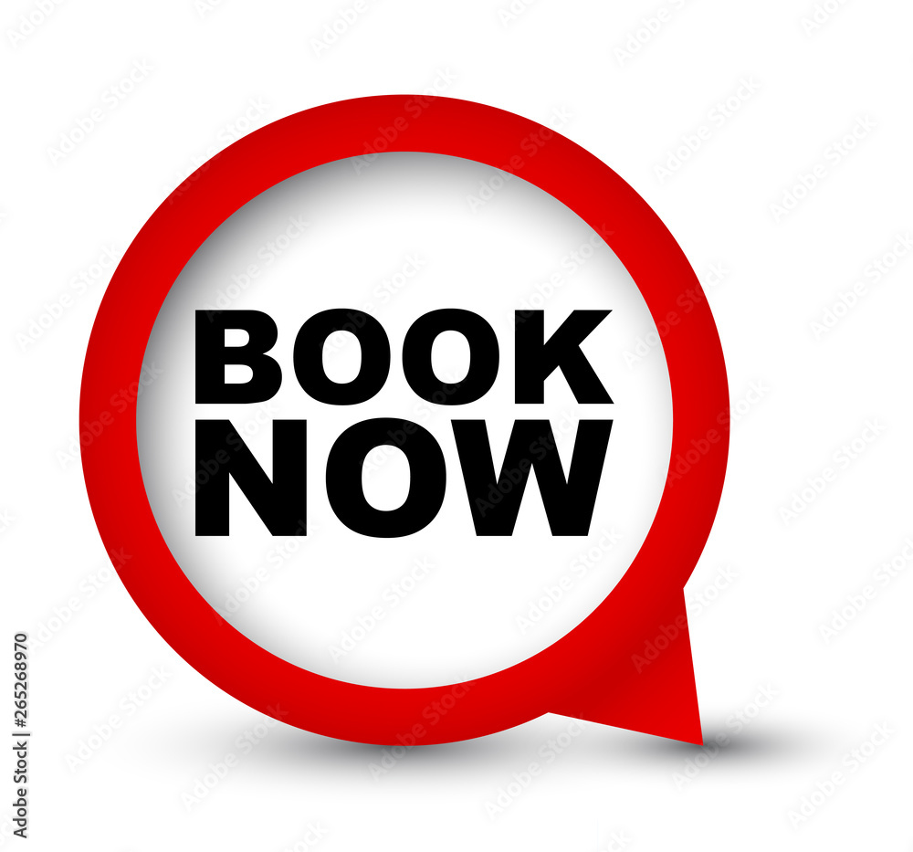 red vector banner book now red vector banner book now