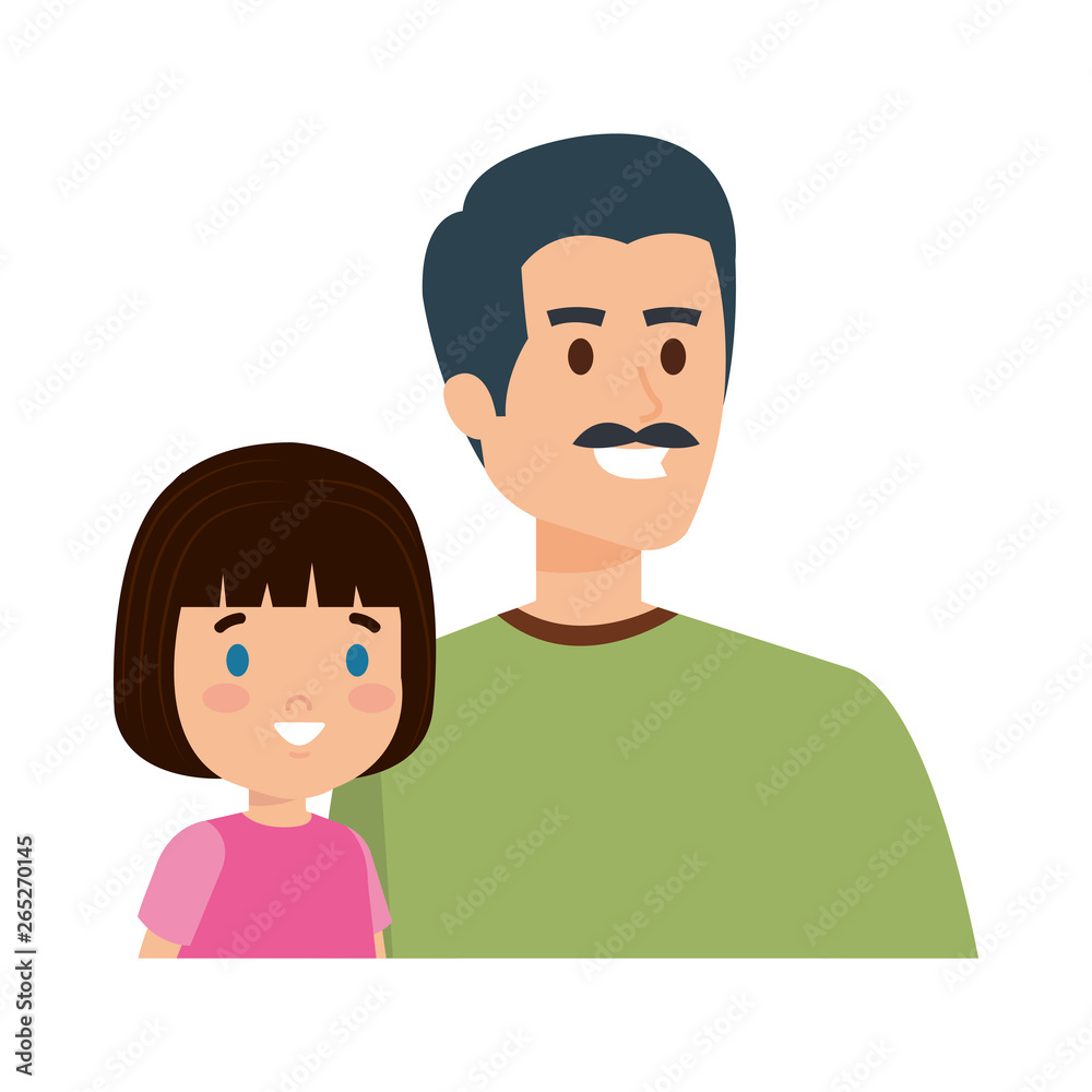 father with daughter characters father with daughter characters