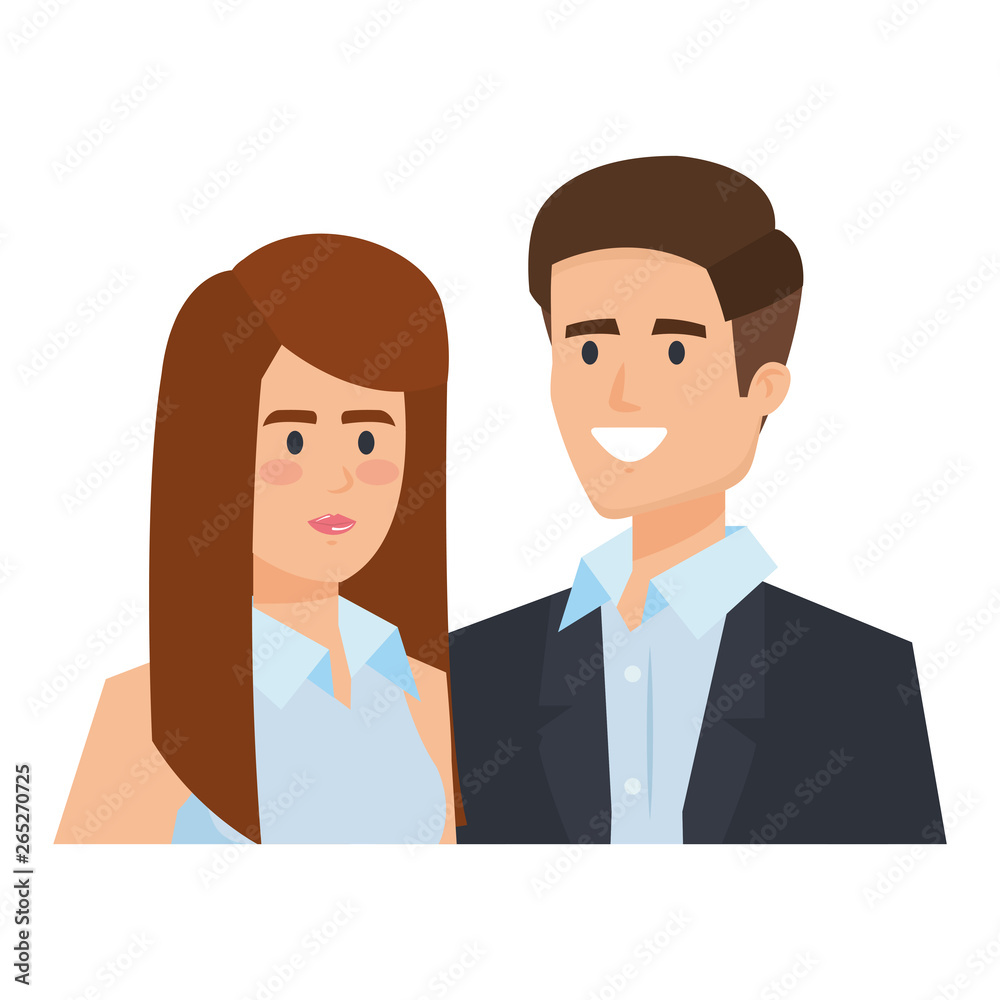 business couple avatars characters business couple avatars characters