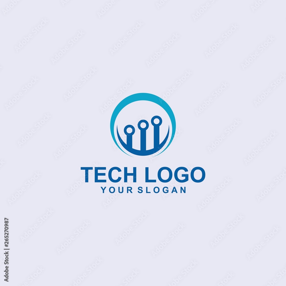 TECH LOGO DESIGN TEMPLATE,VECTOR