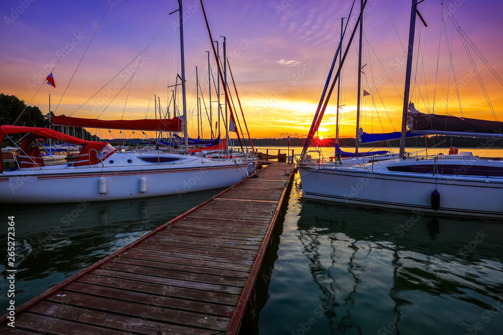 Fototapeta premium dawn in Masuria in north-eastern Poland