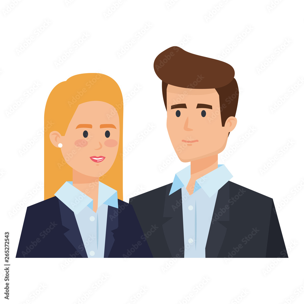 business couple avatars characters business couple avatars characters