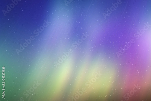 Northern Light In The Night Sky, Aurora Borealis (Colorful Northern lights), Stars In The Sky.