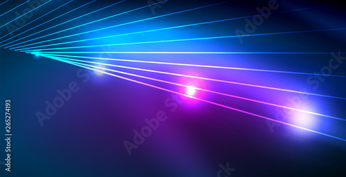 Color neon lights with waves abstract background