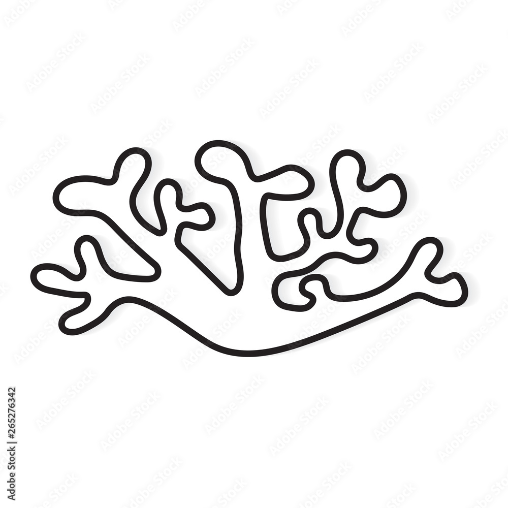 sea coral icon- vector illustration