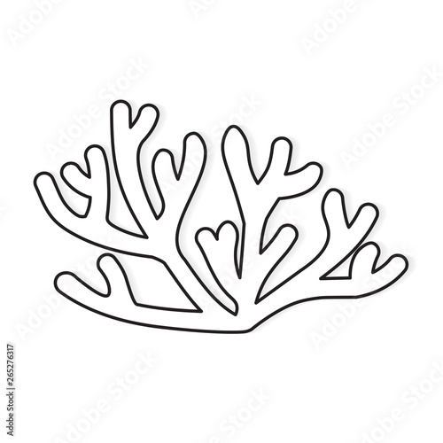 sea coral icon- vector illustration