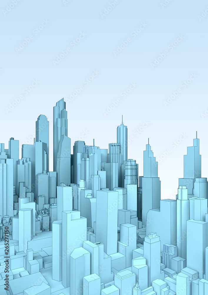 landscape blue abstract low poly city landscape blue abstract low poly city