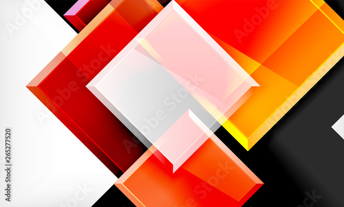 Bright colorful square shape blocks geometrical background