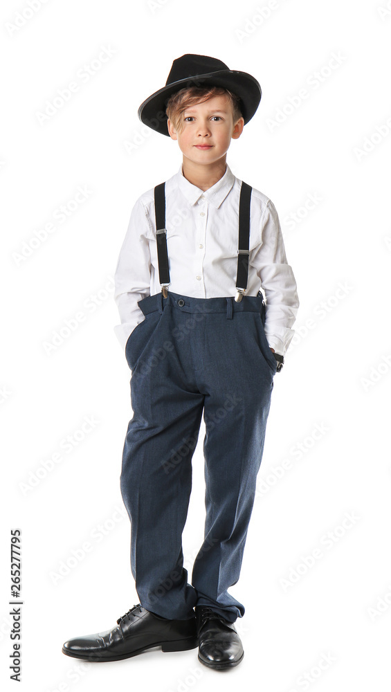Little special agent on white background Little special agent on white background