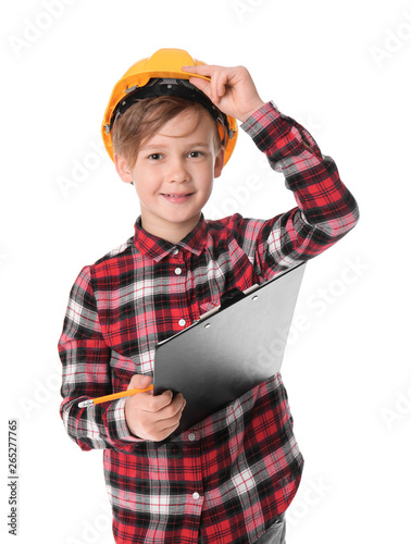 Portrait of little worker o...