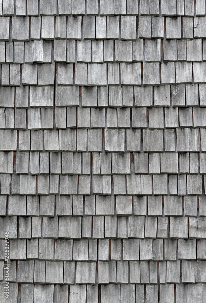 Old weathered wooden shingles